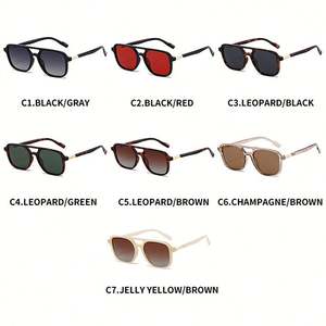 Gafas de Sol Polarizadas con Marco Grande Vintage 2025, Logotipo Personalizado, Protección UV400, Doble Puente, Cuadradas, para Hombre y Mujer - Product Image 5