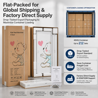 Lemari Pakaian Bayi Desain Baru 2 Pintu Logam Lemari Penyimpanan Anak-Anak Baja Lemari Pakaian Kamar Tidur