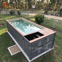 Piscine modulaire gonflable en PVC et aluminium pour l'extérieur, système de filtration, piscine portable préfabriquée, spa, piscine de glamping