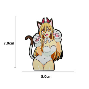 2 Diseños de Broches de Aleación Esmaltada de Alta Calidad de 7cm con Estilo de Gato Kawaii de Anime, Alfinetes Resistentes - Product Image 3