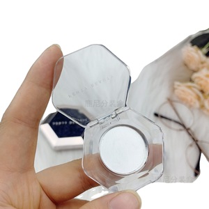 Caja de Muestras de Iluminador Hexagonal, Estuche Transparente de 26 mm para Polvo Compacto, Envase Cosmético Vacío, Contenedor para Muestras - Product Image 2