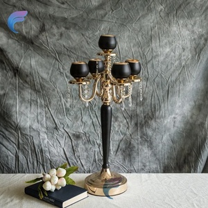 Antique Minimalist <b>Brass</b> Long Stemmed Tapered Candle Holder Stick Set Decorative Gold <b>Candlestick</b> Holder for Christmas - Product Image 5