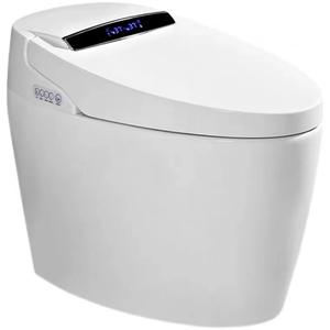 Toilette intelligente avec fonctionnement automatique, chasse d'eau par siphon 4,5 L, montage au sol, céramique, chauffage instantané, lumière nocturne DT007 - Product Image 1