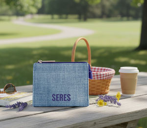 Bolsa de Maquillaje Compacta y Duradera de Estilo Lino con Textura Suave de Primera Calidad, Cierre de Cremallera, Capacidad de 5x4x2.5 Pulgadas, Organizador de Belleza Diario - Product Image 5