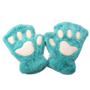 Baby Winter Thick Warm <strong>Gloves</strong> Outdoor Half Finger <strong>Gloves</strong> Cute Cartoon Cat <strong>Claw</strong> <strong>Gloves</strong> - Product Image 6