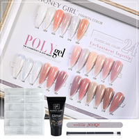 HONEY GIRL Kit Poly Gel Glitter Nouveau Professionnel Nail Art UV/LED Manucure Set Offre Spéciale Poly Gel Set