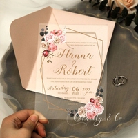 Letrero Acrílico Transparente Rectangular Personalizado con Impresión UV, Moderno, para Invitaciones de Cumpleaños y Boda, Regalos y Decoración para Fiestas