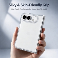 Coque de téléphone transparente 2-en-1 pour iPhone Fold, en PC et TPU, avec cadre souple et dos rigide, protection anti-chute, compatible avec la charnière pliable et découpes précises