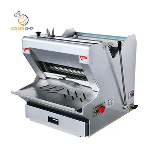 12Mm Golden Chef Commerciële Heavy Duty Rvs Brood Slicer 35 Pcs Elektrische Broodsnijmachine Machine Prijs Toast Brood slice