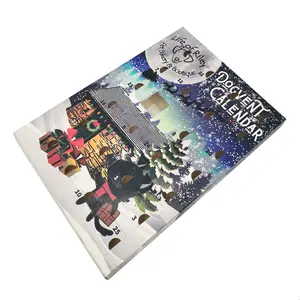 Custom Printed Packaging Chocolate Gift Box Christmas Ramadan Countdown Advent Calendar With Plastic Tray