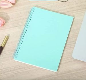 Spiral Bound A5 Customizable Gift Student <b>Notebook</b> with Horizontal Line <b>Grid</b> Matte PP Cover 80 Sheets Wholesale - Product Image 4