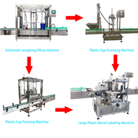Machine de remplissage liquide 20L remplissage de poids linéaire automatique détection automatique pot de bouteille scellage remplisseur de qualité industrielle