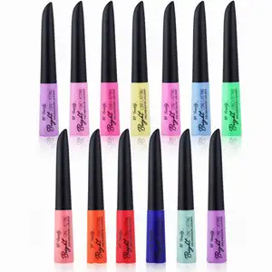 Vegan Glittering Diamond Angled Matte Colour Liquid Eyeliner Pen Logo OEM Low MOQ Black Matte Liquid Eyeliner