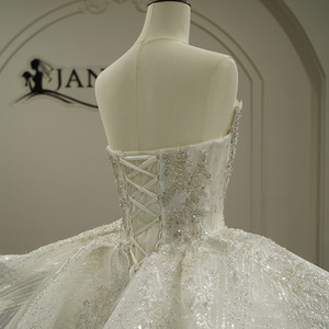 Jancember GT26039 Abito da Sposa Scintillante Senza Spalline con Paillettes, Stile Impero, Vestito da Ballo - Product Image 6