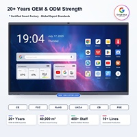 65 75 86 Dual OS 4K Komputer Layar Sentuh Komersial Slot Google EDLA Android 16 8GB 128GB 40-Point Touch 48MP 8-Mic Kamera Papan Tulis