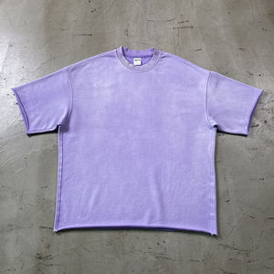 T-Shirt di Lusso Personalizzata dal Produttore, Abbigliamento Vintage in Tessuto Terry, Maglietta con Stampa 3D in Rilievo, Peso Elevato 360GSM, T-Shirt Oversize per Uomo - Product Image 4