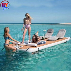 Muelle de plataforma <span class=keywords><strong>flotante</strong></span> inflable DWF de buena calidad de fábrica con <span class=keywords><strong>escalera</strong></span> dura para pesca plataforma de agua de ocio con <span class=keywords><strong>precio</strong></span> barato - Product Image 3