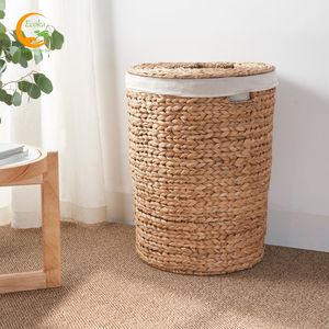Ecoka OEM Handmade <b>Rectangular</b> Water Hyacinth Hamper for Household Storage Direct From Vietnam Factory - Product Image 1