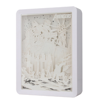 3D Taglio della Carta Scatola di Luce USB Powered LED Ombra Lampada Luce Decorativa di Notte cornice con Interruttore per la Camera Da Letto Soggiorno