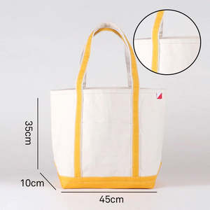 Bolsa de Compras Reutilizable Extra Grande y Resistente, Personalizada, de Dos Tonos, de Lona de Algodón - Product Image 2