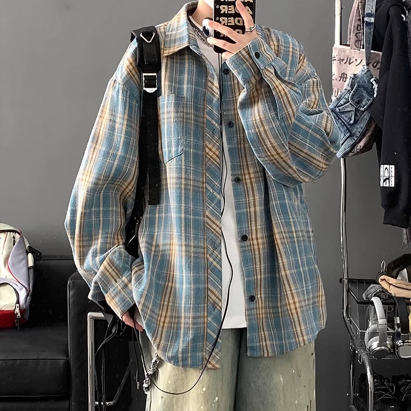 Myy-4505 khaki blue check