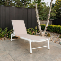 Chaise longue de patio en aluminium pour l'extérieur Salon de soleil pour la piscine de cour de plage de pont d'hôtel