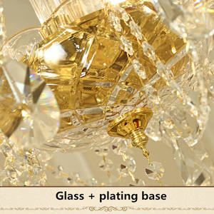 Iluminación decorativa interior Sala de estar Villa Boda Lujo Europa Vela Candelabro de cristal - Product Image 5