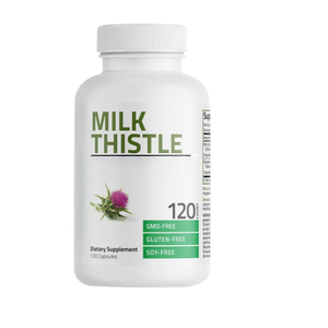 Kapsul Ekstrak Tanaman <span class=keywords><strong>Milk</strong></span> <span class=keywords><strong>Thistle</strong></span> 500mg Suplemen Kesehatan Detoksifikasi Hati Kapsul <span class=keywords><strong>Milk</strong></span> <span class=keywords><strong>Thistle</strong></span> - Product Image 1