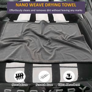 Serviette de voiture en microfibre super absorbante de qualité supérieure, personnalisable double face, 1200gsm/1400gsm/1800gsm, tissage <span class=keywords><strong>Nanon</strong></span> - Product Image 4
