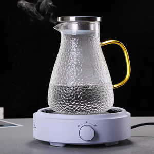 Vente flash : Théière en verre <span class=keywords><strong>de</strong></span> 2 L avec <span class=keywords><strong>poignée</strong></span> et couvercle en acier inoxydable, théières en verre pour le café, le thé, le lait - Product Image 3