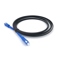 Câble de descente FTTH ZG Tech G657A1 Simplex Noir LSZH Câble de raccordement en fibre optique monomode 3m Connecteur SC/LC/FC UPC