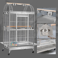 Cage à oiseaux extra large en acier inoxydable 304 pour perroquets, ara, calopsittes, villa grise, volière, cage à oiseaux avec support, cage à ara, volière