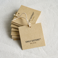 Étiquettes de luxe écologiques en carton recyclé avec logos estampés à chaud, pour vêtements haut de gamme et étiquettes de suspension pour chaussures