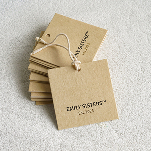 Các tông sang trọng & thẻ giấy tái chế với tem nóng & logo dập nổi cho nhãn hàng may mặc cao cấp cao cấp & Thẻ Treo - Product Image 2