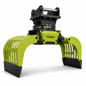 Mini-excavatrice hydraulique 360 °   Godet de tri rotatif pour pierres avec grappin à bois - Product Image 3