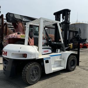 Chariot élévateur diesel japonais d'occasion TCM FD70 7 tonnes avec mât à trois sections et rayon de braquage de 1950 mm – Offre Spéciale - Product Image 2