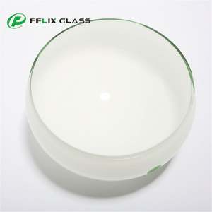 Abat-jour en verre opale blanc pour lustre et suspension - Product Image 1