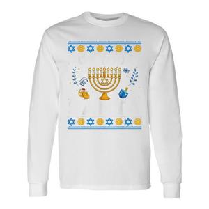 Suéter de Hanukkah, camiseta judía de manga larga para Hanukkah, disfraz festivo para hombres y mujeres - Product Image 1