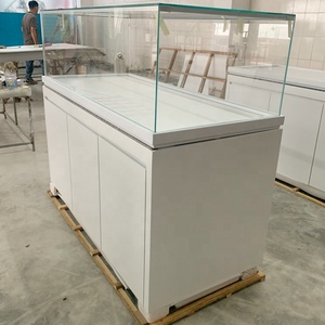 Vitrina de Exhibición de Joyería de Vidrio Templado Blanco, Impermeable, Ecológica, con Iluminación LED Moderna para Tiendas y Centros Comerciales - Product Image 4