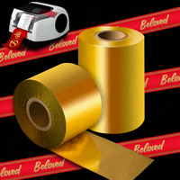 Pita Transfer Termal Banner 100mm X 100m Kompatibel dengan Printer Label HP Bahan Wax/Resin