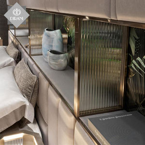 Lit King Size 180x200 en Tissu Doux pour Chambre à Coucher de Luxe au Design Italien, Meubles de Chambre à Coucher de Style Moderne avec Tête de Lit Bibliothèque - Product Image 3