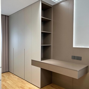 Armario Moderno Portátil de Madera con Puertas Corredizas de Melamina, Fácil de Montar, Ahorra Espacio, Mueble de Dormitorio para Uso en Villas y Hoteles - Product Image 2