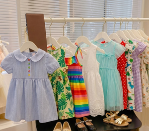 Robes d'été unisexe en gros 2026, 0-14 ans, modèle 418, tissu léger, lots mixtes, défauts d'inventaire <3%, lot de stock CN/FUJ 99999 - Product Image 1