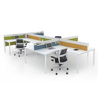 Escritorio de oficina modular de madera moderno, 2, 4, 6, 8 plazas, estación de trabajo de coworking, espacio abierto extensible, muebles de trabajo, personal de oficina