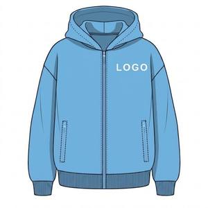 Sudaderas con capucha para hombre, personalizadas, al por mayor, de alta calidad, de algodón grueso, estilo minimalista urbano, con bolsillos con cremallera. - Product Image 3