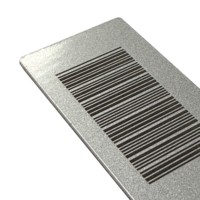 Etiqueta de activo personalizada Código QR Información Impresión UV Etiqueta de metal autoadhesiva