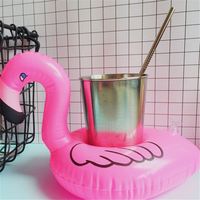 Fabricants en stock Ins vente à chaud porte-gobelet flamant rose sous-verre gonflable porte-gobelet flottant pour boisson
