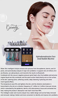 Machine à hydradermabrasion à petites bulles H2O2 8 en 1 lifting du visage à micro-courant avec analyseur de peau