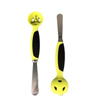 Avocadomessen, multifunctioneel, voor snijden en ontpitten, fruitpulp-scheiders, roestvrijstalen mes en antislip handvat