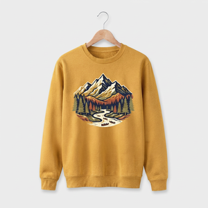 Sudadera de hombre de corte regular, cuello redondo, manga larga, con impresión digital, de secado rápido, servicio OEM, ropa de invierno, colores sólidos. - Product Image 1